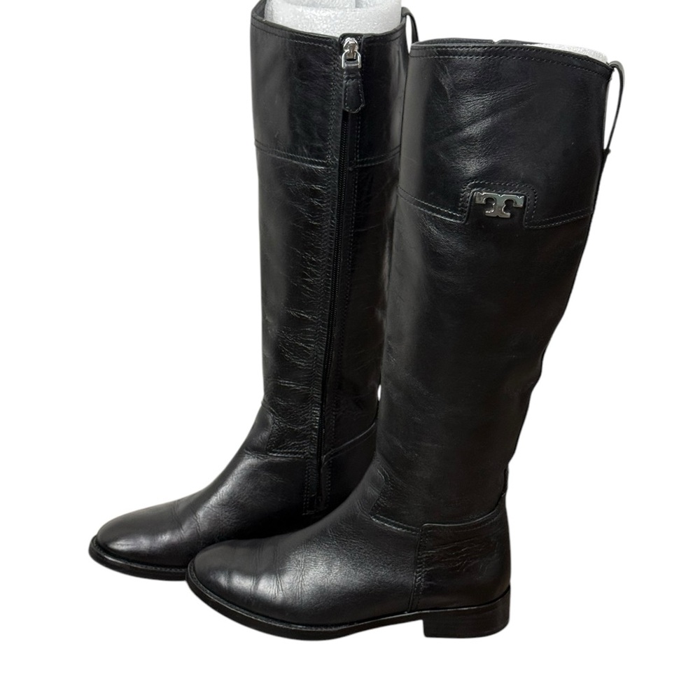 Tory Burch Black Leather Riding Boots NWOT
